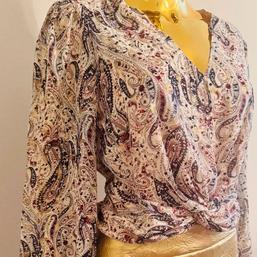 Fashion Nova Gold Flecks in Your Edges Crop Top, Paisley, XLarge, NWT - Picture 13 of 16